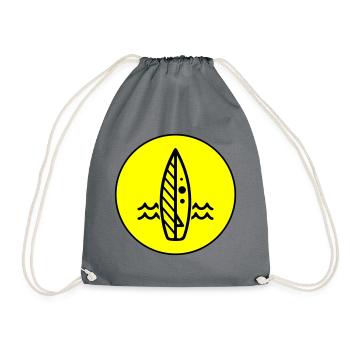 Surfboard icon icon - Drawstring Bag - grey - Front