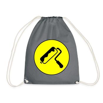 Painter Silhouette icon - Drawstring Bag - grey - Front