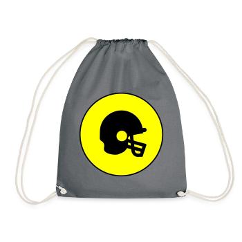 Icône Casque de football - Sac de sport léger - gris - Devant