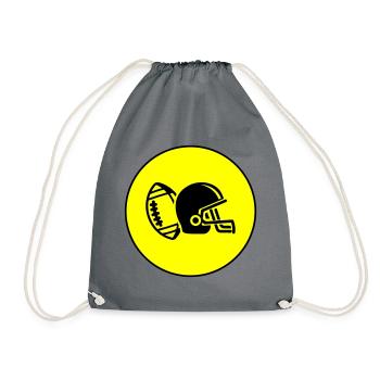 Football Helmet - Drawstring Bag - grey - Front