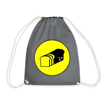 Bread icon symbol - Drawstring Bag - grey - Front