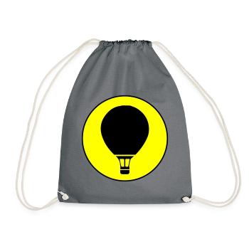 Hot air balloon icon - Drawstring Bag - grey - Front