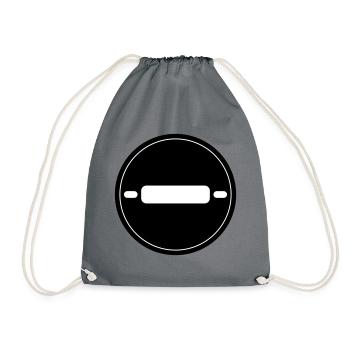 Kitchen roll baking rolling pin - Drawstring Bag - grey - Front