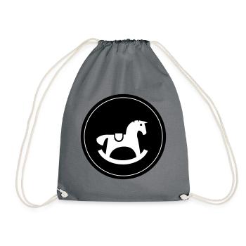 Cheval à bascule Jouet Bébé - Sac de sport léger - gris - Devant