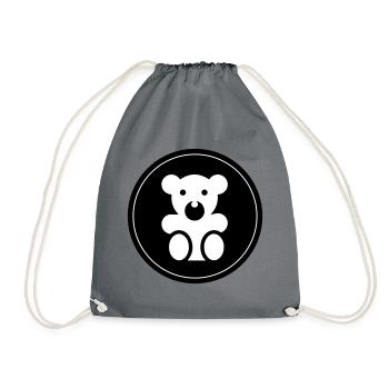 Ours en peluche bébé ours - Sac de sport léger - gris - Devant