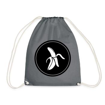 Banana Icon - Drawstring Bag - grey - Front