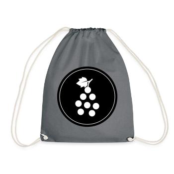 Weintrauben Symbol - Turnbeutel - Grau - Vorne