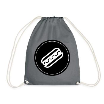 Hotdog Foodie Symbol - Drawstring Bag - grey - Front
