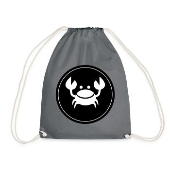 Crustacean Circle - Drawstring Bag - grey - Front
