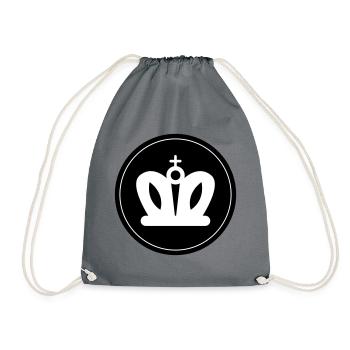 Crown - Drawstring Bag - grey - Front