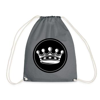 Krone Silhouette icon - Turnbeutel - Grau - Vorne