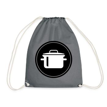 kochtopf kochen - Turnbeutel - Grau - Vorne