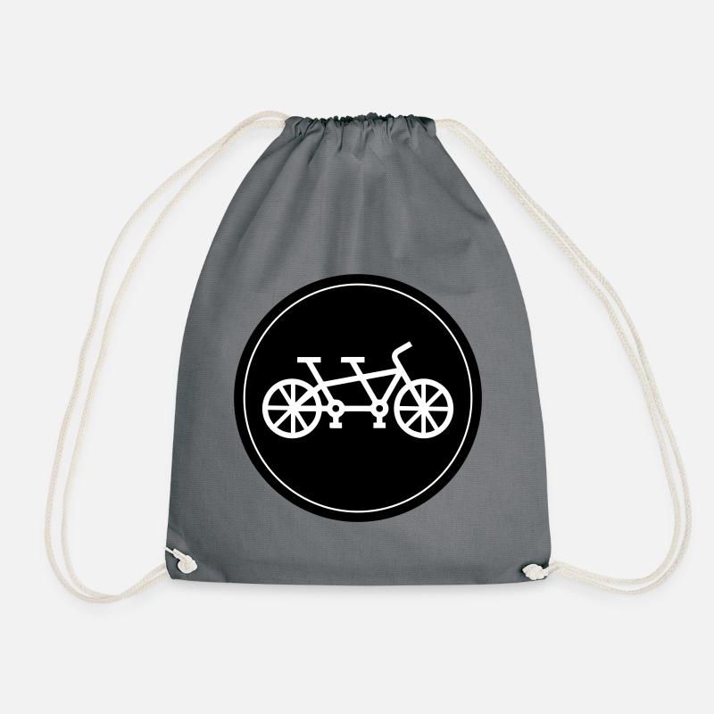 Fahrrad tandem - Turnbeutel - Grau
