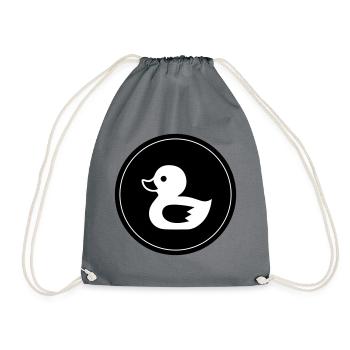 Icône de canard - Sac de sport léger - gris - Devant