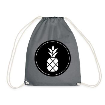 ananas frucht - Turnbeutel - Grau - Vorne
