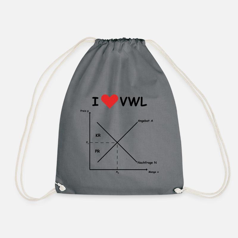 i herz vwl schwarz - Turnbeutel - Grau