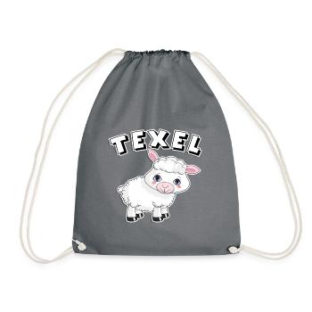 texel schaf t-shirt insel Holland tshirt lamm - Turnbeutel - Grau - Vorne