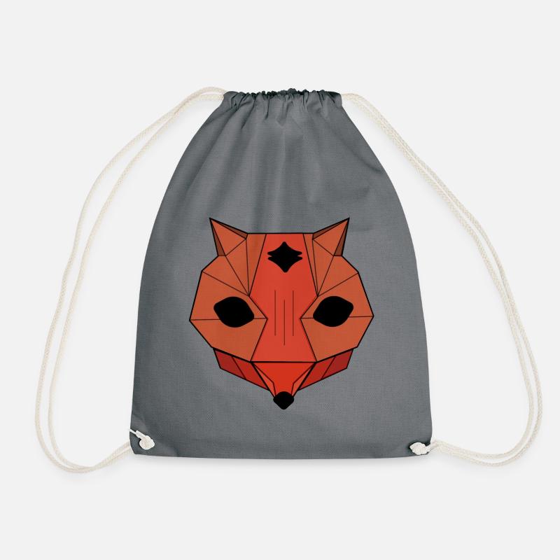 Fuchs Rot Tier Wald Natur Geschenk Geschenkidee - Turnbeutel - Grau