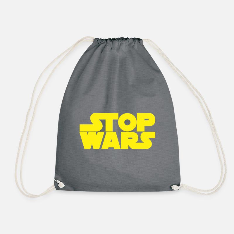STOP WARS - Turnbeutel - Grau