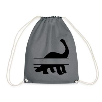 name dinosaurs - Drawstring Bag - grey - Front