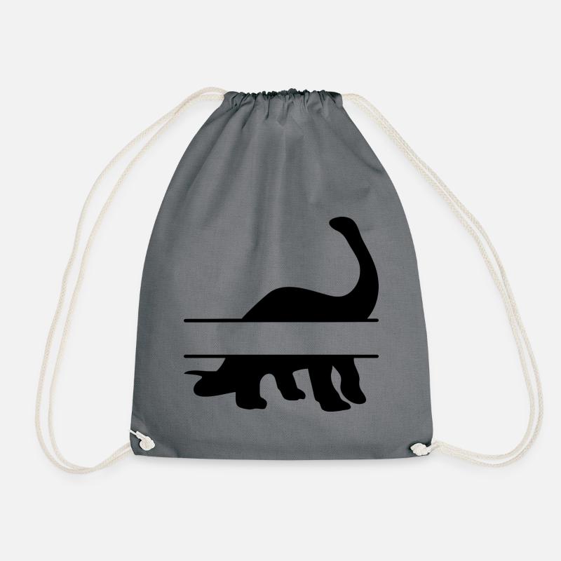 Namesdinosaurier - Turnbeutel - Grau