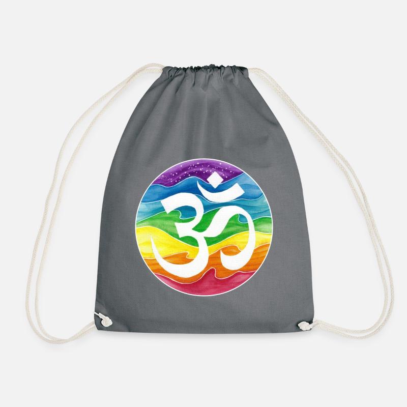 OM musculation yoga chakra couleurs - Sac de sport léger - gris