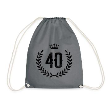 40 Nombre de couronne - Sac de sport léger - gris - Devant