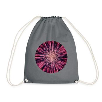 Red Burgundy Tie Dye Floral Pattern - Turnbeutel - Grau - Vorne