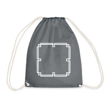 Oriental Frame Lines Line Décoration - Sac de sport léger - gris - Devant