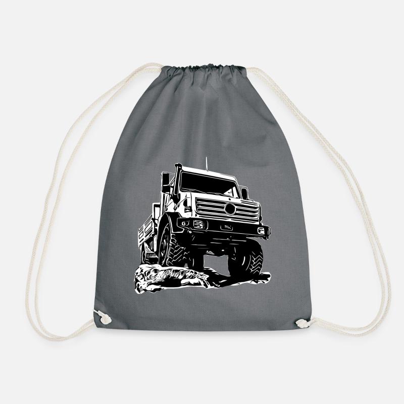 Unimog - Oldtimer - Offroad - Universal Motorgerät - Turnbeutel - Grau