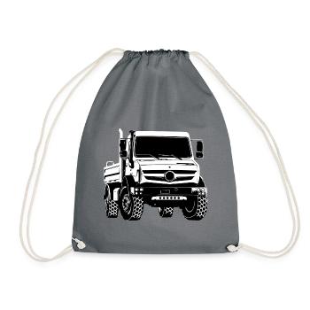 Unimog - Oldtimer - Offroad - Dispositif moteur universel - Sac de sport léger - gris - Devant