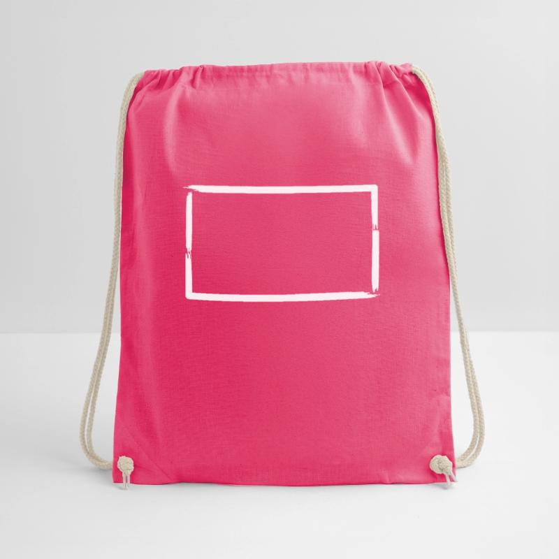 Brush Strokes Rectangular Frame Decoration Drawstring Bag