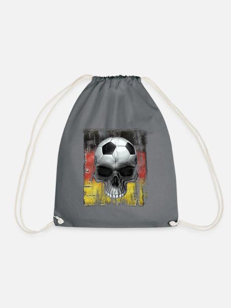 Deutscher Fußballfan - Turnbeutel - Grau