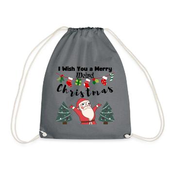 Je vous souhaite un joyeux Noël bizarre (Père Noël) - Sac de sport léger - gris - Devant