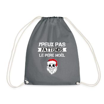 Bonnet du Père Noël - Sac de sport léger - gris - Devant
