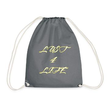 LUST 4 LIFE - Drawstring Bag - grey - Front