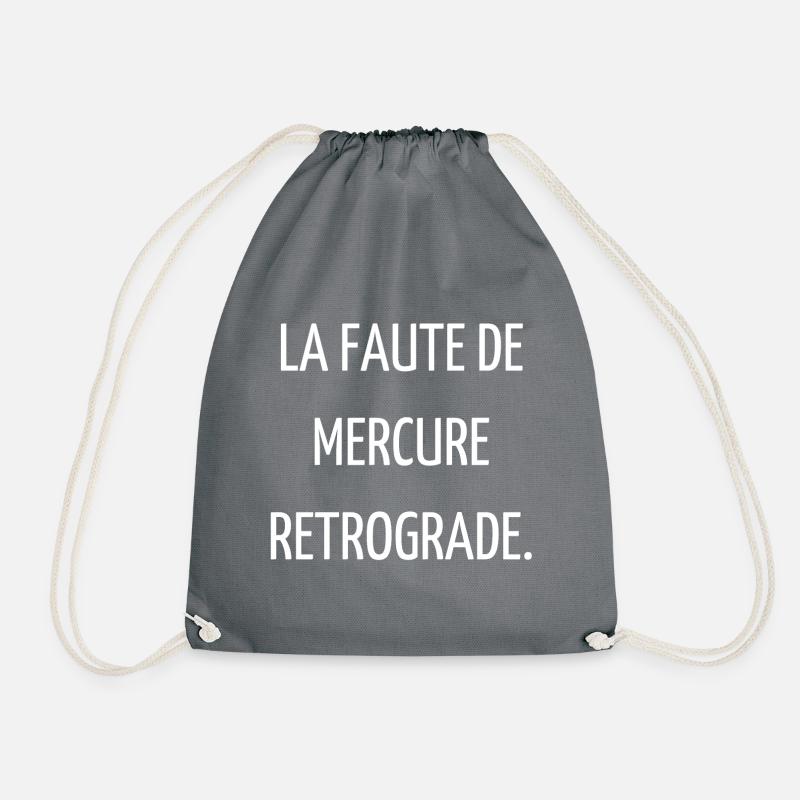 Mercury retrograde - Drawstring Bag - grey