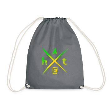 H A T E hate - Drawstring Bag - grey - Front