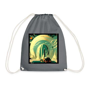 Nostalgic future - Drawstring Bag - grey - Front