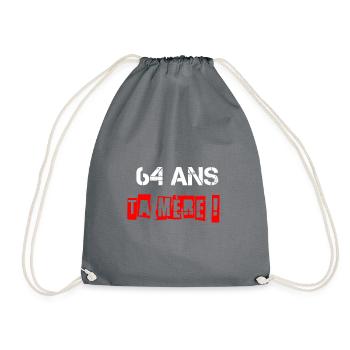 64 ans retraite - Sac de sport léger - gris - Devant