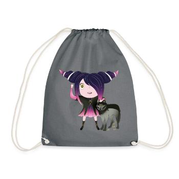 Since e - Drawstring Bag - grey - Front