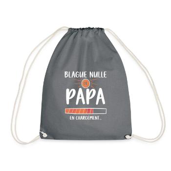 Blague nulle de papa en chargement .. cadeau papa - Sac de sport léger - gris - Devant