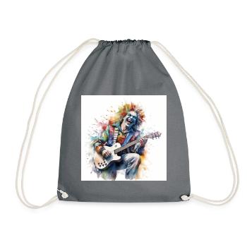 Ein Clown spielt Gitarre - Turnbeutel - Grau - Vorne
