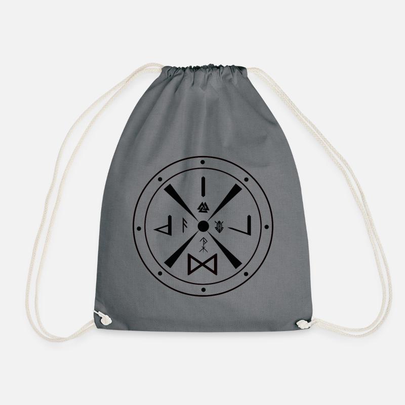 Viking Shield Teutons - Drawstring Bag - grey