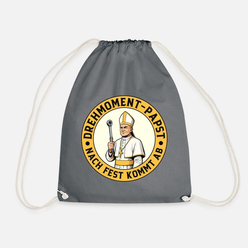 Torque-Pope Workshop Car Mechanic - Drawstring Bag - grey