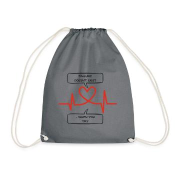 L’échec n’existe pas – quand on essaie - Sac de sport léger - gris - Devant