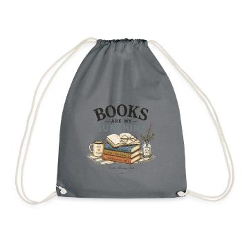 Books Are My Sunshine Reading Vintage - Drawstring Bag - grey - Front