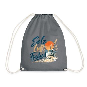 Salzluft Freiheit am Strand - Turnbeutel - Grau - Vorne