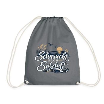 Sehnsucht nach Salzluft - Turnbeutel - Grau - Vorne