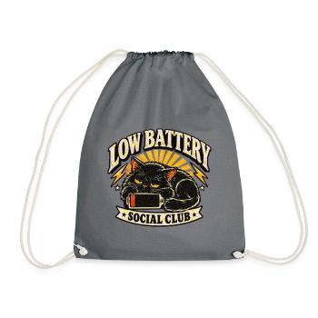 Low Battery Social Club - Turnbeutel - Grau - Vorne